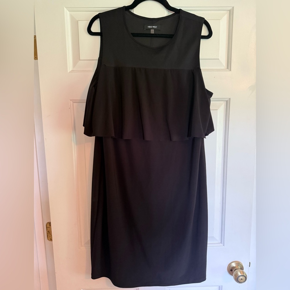 Nine West Black Peplum Sheath Dress